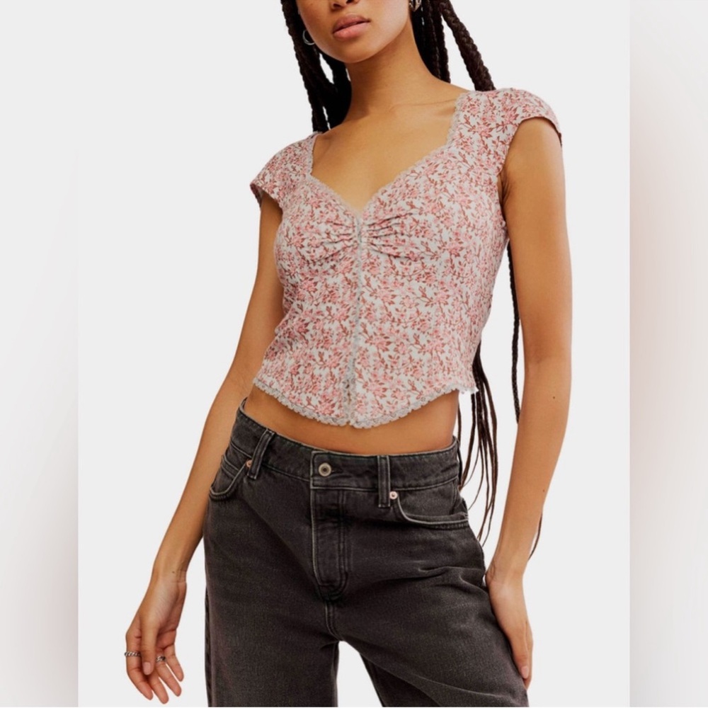 FREE PEOPLE// ONE FAYE PRINTED TOP
